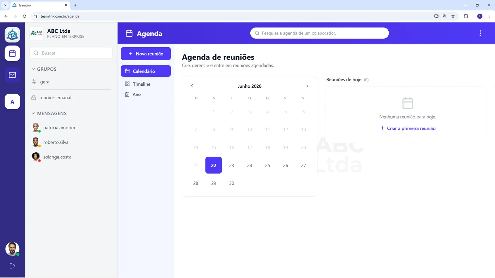 Agenda de reuniões