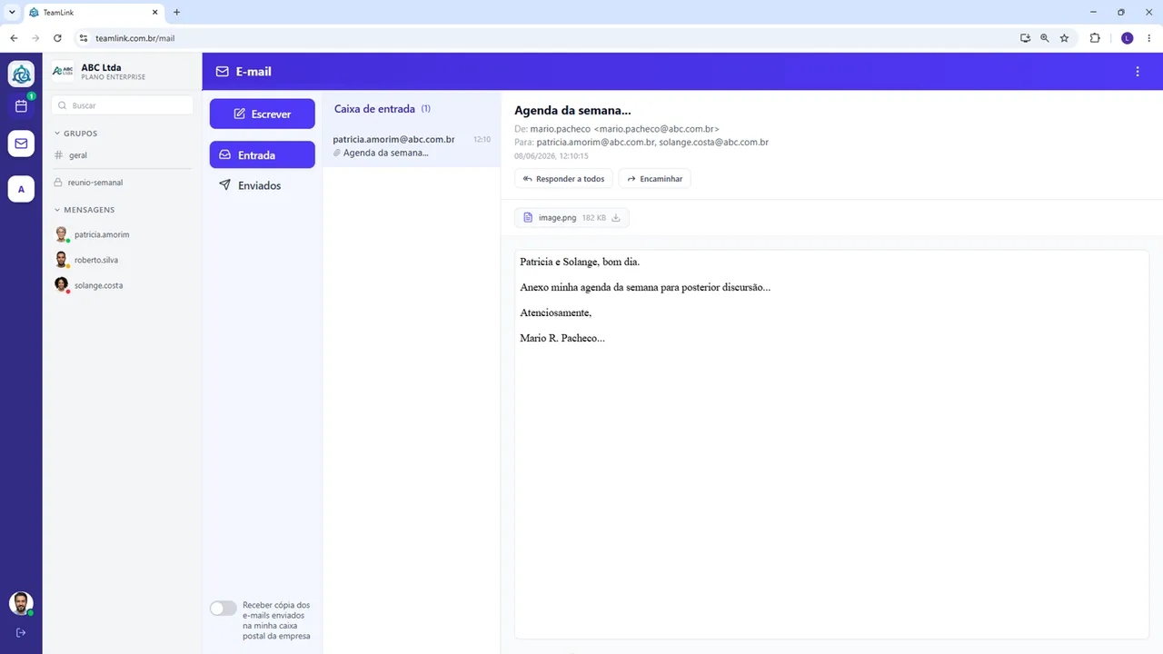 E-mail integrado